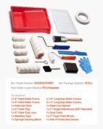 Paint Roller Kit 19 Pcs Paint Roller Set Paint Rollers With Paint Tray - Image 7