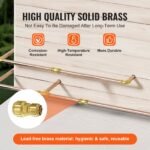 Pipe Fittings, 1/2"-3/4" 12PCS Brass Pipe Fittings, Straight-Through Push-Fit Pipe Connector Brass Air Fittings, Heavy Duty Plumbing Fittings Adapter For Heating/Shower Systems,Water Pipes - Image 3