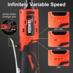 TQUAGGA 18V Extended Cordless Electric Ratchet Wrench Set, Extended Neck, Variable Speed, 18V, 18V Cordless Electric Ratchet Wrench Set, Automotive Repair Tools, Electric Tools - Image 4