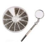 Stainless Steel Glasses Screw Nut Bolt Washer Watch Glasses Screw Kit - Image 2