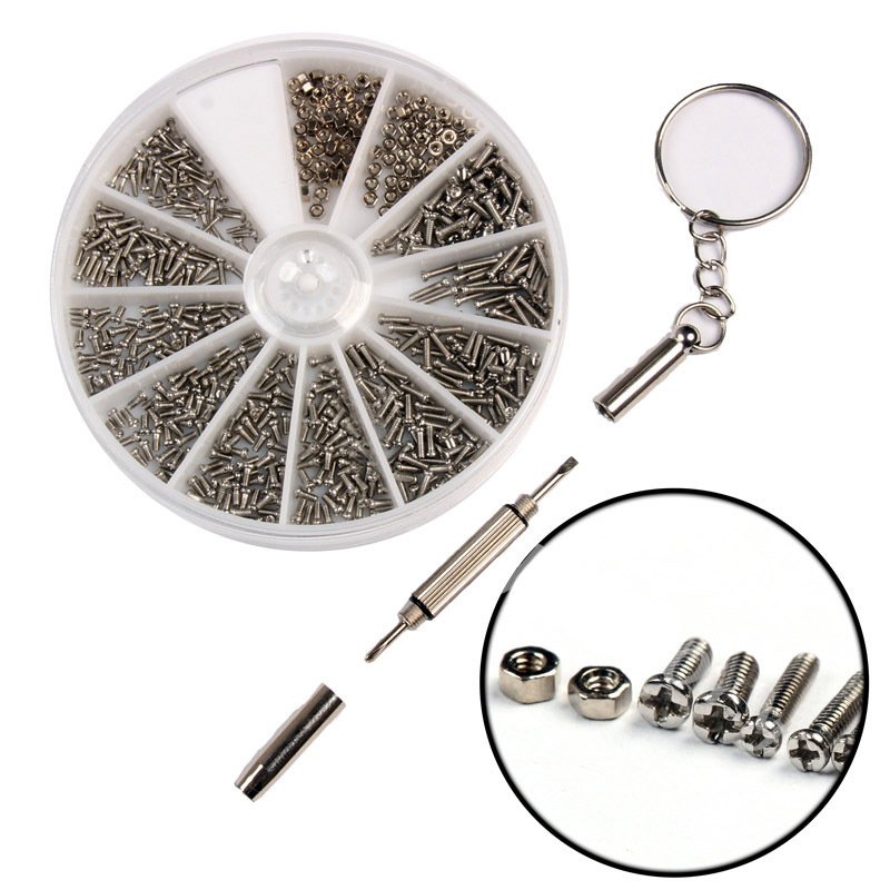 1618569473297.jpg Stainless Steel Glasses Screw Nut Bolt Washer Watch Glasses Screw Kit - Image 1