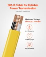 NM-B Wire 14AWG'2C Copper Core Cable 50 Ft Electrical Wire With Ground - Image 2