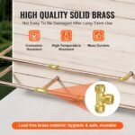 Pipe Fittings, 1/2" 12PCS Tee Brass Pipe Fittings, Push-Fit Pipe Connector Brass Air Fittings, Heavy Duty Plumbing Fittings Adapter For Heating/Shower Systems, Water Pipes - Image 3