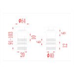 drain fitting with overflow 6.4x6.4x9.1 cm   drain fitting - Image 9