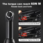 TQUAGGA 18V Extended Cordless Electric Ratchet Wrench Set, Extended Neck, Variable Speed, 18V, 18V Cordless Electric Ratchet Wrench Set, Automotive Repair Tools, Electric Tools - Image 5