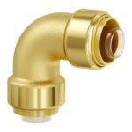 Pipe Fittings, 1/2" 12PCS Brass Pipe Fittings, Elbow Push-Fit Pipe Connector Brass Air Fittings, Heavy Duty Plumbing Fittings Adapter For Heating/Shower Systems, Water Pipes