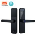 WIFI Digital Smart Door Lock Electronic Fingerprint Password Key Lock-black - Image 8