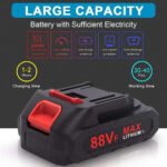 21V Cordless Electric Impact Wrench Drill Gun Ratchet Driver W 2 Battery - Image 4