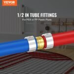 Pipe Fittings, 1/2" 50PCS Brass Pipe Fittings, Clamp-style Straight-Through Pipe Connector Brass Air Fittings, Heavy Duty Plumbing Fittings Tube Adapter For Heating/Shower Systems,Water Pipes - Image 2