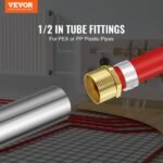 Pipe Fittings, 1/2" 25PCS Brass Pipe Fittings, Clamp-style 1/2 NPT External Thread Pipe Connector Brass Air Fittings, Plumbing Fittings NPT Adapter For Heating/Shower Systems, Water Pipes - Image 2