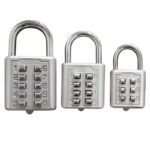 Button Combination Lock Alloy Padlock - Image 2