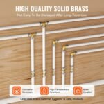 Pipe Fittings, 1/2" 50PCS Brass Pipe Fittings, Clamp-style Straight-Through Pipe Connector Brass Air Fittings, Heavy Duty Plumbing Fittings Tube Adapter For Heating/Shower Systems,Water Pipes - Image 3