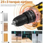 21V Cordless Drill Driver & Screwdriver Set, Brushless Motor - Image 5