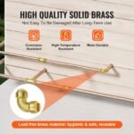 Pipe Fittings, 1/2" 12PCS Brass Pipe Fittings, Elbow Push-Fit Pipe Connector Brass Air Fittings, Heavy Duty Plumbing Fittings Adapter For Heating/Shower Systems, Water Pipes - Image 3